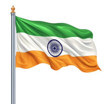 Indian Flag PNG Transparent Background 