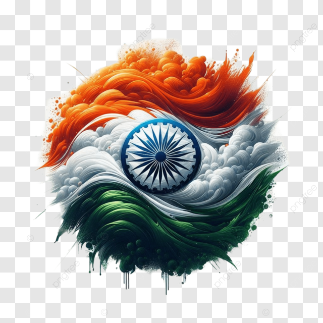 Indian Flag PNG Transparent Background 